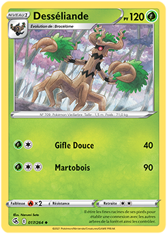 Carte Pokémon Peu commune Desséliande 17/264 de la série Poing de Fusion