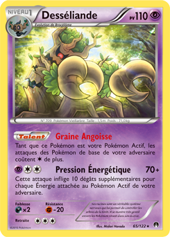 Carte Pokémon Rare Desséliande 65/122 de la série Rupture Turbo