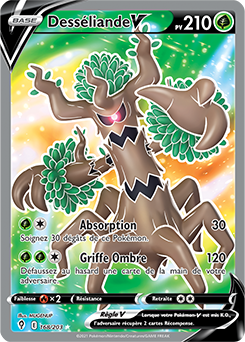 Carte Pokémon Full Art V Desséliande V 168/203 de la série Évolution Céleste