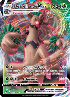 Carte Pokémon Ultra rare VMAX Desséliande VMAX 14/203 de la série Évolution Céleste