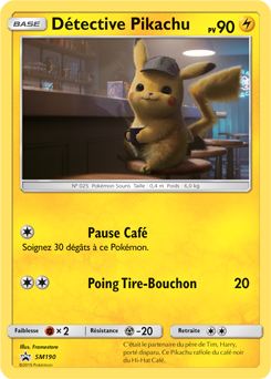Carte Pokémon Detective Pikachu SM190 de la série Promos Soleil et Lune en vente au meilleur prix