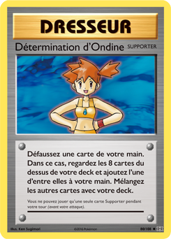 Carte Pokémon Peu commune Détermination d'Ondine 80/108 de la série Évolutions