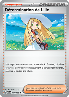 Carte Pokémon Peu commune Détermination de Lilie 119/132 de la série Méga-Évolution