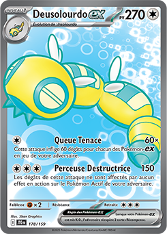 Carte Pokémon Ultra rare Deusolourdo ex 178/159 de la série Aventures Ensemble