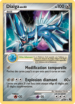 Carte Pokémon Dialga 4/100 de la série Aube Majestueuse en vente au meilleur prix