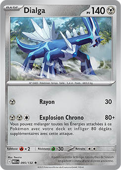 Carte Pokémon Rare Dialga 95/132 de la série Méga-Évolution