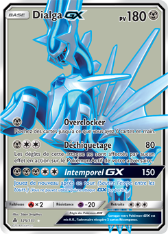 Carte Pokémon Dialga GX 125/131 de la série Lumière Interdite en vente au meilleur prix