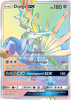 Carte Pokémon Dialga GX 138/131 de la série Lumière Interdite en vente au meilleur prix
