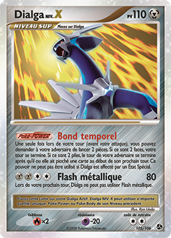 Carte Pokémon Niv. X Dialga NIV.X 105/106 de la série Duels au Sommet