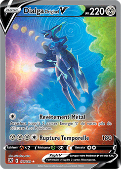 Carte Pokémon Full Art V Dialga Originel V 177/189 de la série Astres Radieux