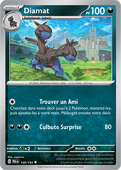 Carte Pokémon Diamat 139/193 de la série Évolutions à Paldea en vente au meilleur prix