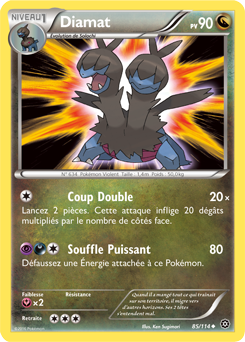 Carte Pokémon Diamat 85/114 de la série Offensive Vapeur en vente au meilleur prix