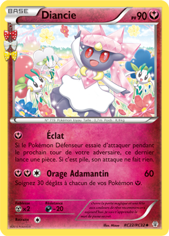 Carte Pokémon Peu commune Diancie RC22/RC32 de la série Générations