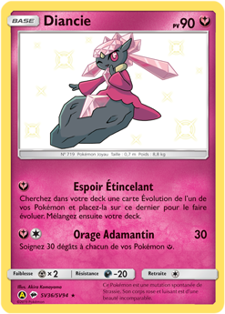 Carte Pokémon Diancie SV36/SV94 de la série Destinées Occultes en vente au meilleur prix