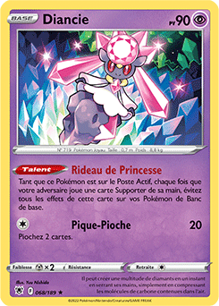 Carte Pokémon Diancie 068/189 de la série Astres Radieux en vente au meilleur prix