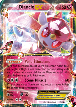 Carte Pokémon Diancie EX 72/124 de la série Impact des Destins en vente au meilleur prix