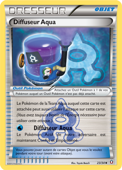 Carte Pokémon Diffuseur Aqua 23/34 de la série Double Danger en vente au meilleur prix