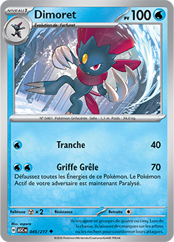 Carte Pokémon Peu commune Dimoret 45/217 de la série Héros Transcendants