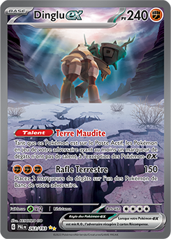 Carte Pokémon Illustration spéciale rare Dinglu ex 263/193 de la série Évolutions à Paldea