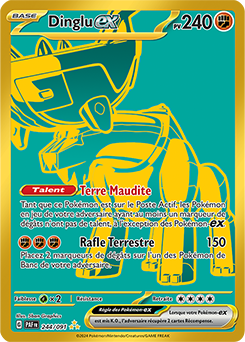 Carte Pokémon Dinglu ex 244/91 de la série Destinées de Paldea en vente au meilleur prix