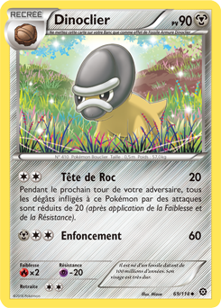 Carte Pokémon Dinoclier 69/114 de la série Offensive Vapeur en vente au meilleur prix