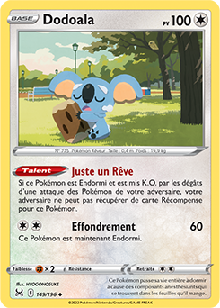 Carte Pokémon Dodoala 149/196 de la série Origine Perdue en vente au meilleur prix