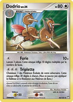 Carte Pokémon Dodrio 46/123 de la série Trésors Mystérieux en vente au meilleur prix