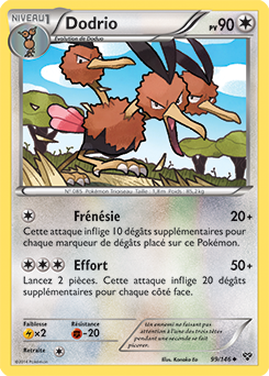 Carte Pokémon Dodrio 99/146 de la série X&Y en vente au meilleur prix