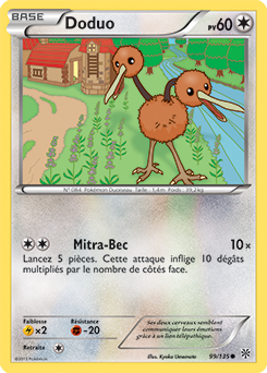 Carte Pokémon Doduo 99/135 de la série Tempête Plasma en vente au meilleur prix