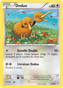 Carte Pokémon Commune Doduo 55/83 de la série Générations