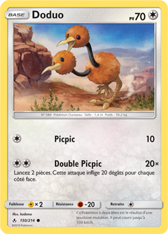 Carte Pokémon Doduo 150/214 de la série Alliance Infallible en vente au meilleur prix