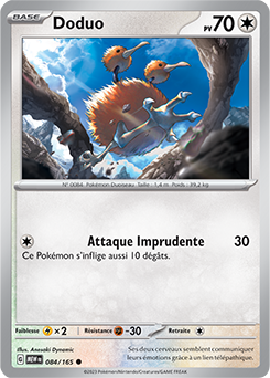 Carte Pokémon Doduo 84/165 de la série 151 en vente au meilleur prix