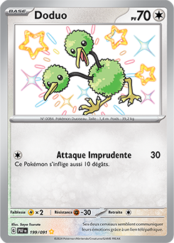 Carte Pokémon Doduo 199/91 de la série Destinées de Paldea en vente au meilleur prix