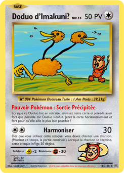 Carte Pokémon Secrète Doduo d'Imakuni? 112/108 de la série Évolutions