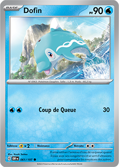 Carte Pokémon Dofin 61/197 de la série Flammes Obsidiennes en vente au meilleur prix