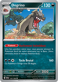 Carte Pokémon Dogrino 137/198 de la série Écarlate et Violet en vente au meilleur prix