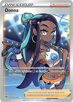 Carte Pokémon Dresseur Full Art Donna 183/185 de la série Voltage Éclatant