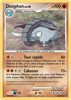 Carte Pokémon Peu commune Donphan 48/132 de la série Merveilles Secrètes