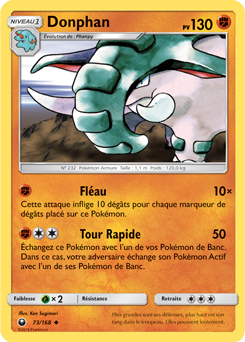 Carte Pokémon Donphan 73/168 de la série Tempête Céleste en vente au meilleur prix