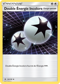 Carte Pokémon Double Énergie Incolore 136/149 de la série Soleil & Lune en vente au meilleur prix