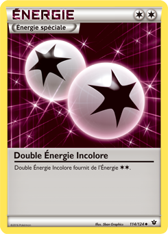 Carte Pokémon Double Énergie Incolore 114/124 de la série Impact des Destins en vente au meilleur prix