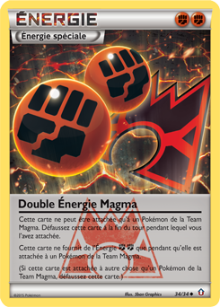 Carte Pokémon Double Énergie Magma 34/34 de la série Double Danger en vente au meilleur prix