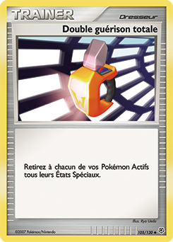 Carte Pokémon Peu commune Double guérison totale 105/130 de la série Diamant & Perle