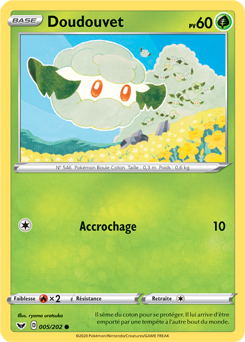 Carte Pokémon Commune Doudouvet 5/202 de la série Épée et Bouclier