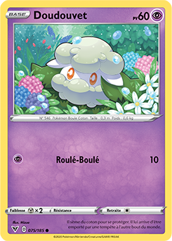 Carte Pokémon Commune Doudouvet 075/185 de la série Voltage Éclatant