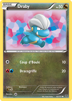 Carte Pokémon Commune Draby 62/101 de la série Explosion Plasma