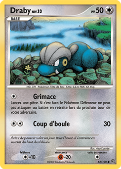 Carte Pokémon Draby 53/100 de la série Tempête en vente au meilleur prix