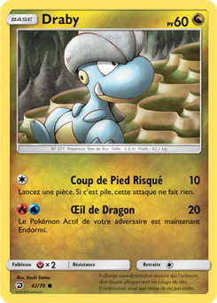 Carte Pokémon Draby 42/70 de la série Majesté des Dragons en vente au meilleur prix