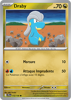 Carte Pokémon Communes Draby 112/159 de la série Aventures Ensemble