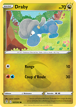 Carte Pokémon Communes Draby 107/203 de la série Évolution Céleste